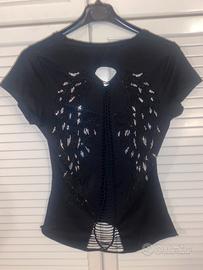 Top angel wings crossed back limited edition