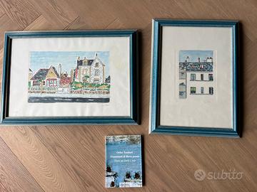 Acquerelli Orfeo Tamburi con cornice