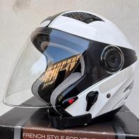 Casco Astone DJ10 Graphic White/Black, Taglia S