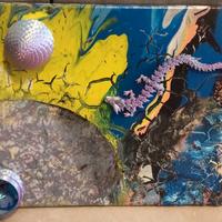 diorama pittura acrilica 3D drago - astrattismo