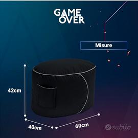 poltrona e sgabello gaming