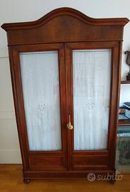 Mobile a 2 ante con vetrina - antiquariato