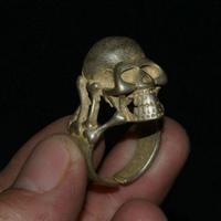 VECCHIO ANELLO SS TESCHIO ARGENTO REGOLABILE