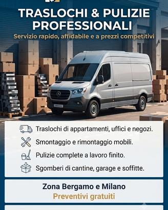 Traslochi Completi + Pulizie Finali - Tutto in Uno