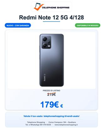 Xiaomi Redmi Note 12 5G 4/128 Nuovo