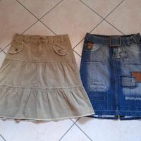 Gonna in jeans con toppe/Gonna vellutino PROMODE