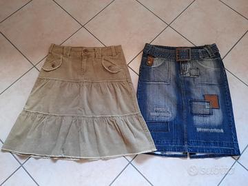 Gonna in jeans con toppe/Gonna vellutino PROMODE