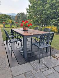 Set 5 sedie giardino NARDI / Aurora col. antracite