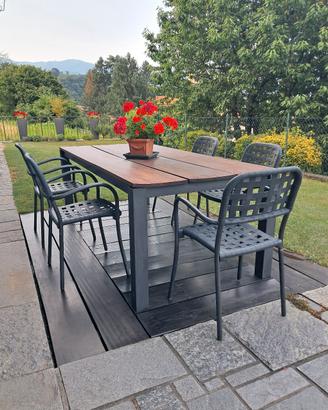 Set 5 sedie giardino NARDI / Aurora col. antracite