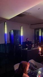 Barre a led 24x3w rgb con borse per trasporto