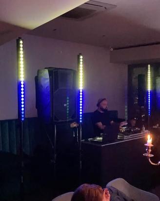 Barre a led 24x3w rgb con borse per trasporto