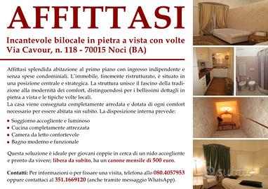Bilocale in pietra a vista con volte