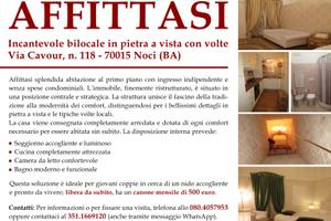 Bilocale in pietra a vista con volte