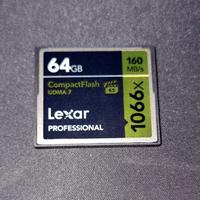 Scheda di memoria CF 64 gb Lexar