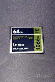 Scheda di memoria CF 64 gb Lexar