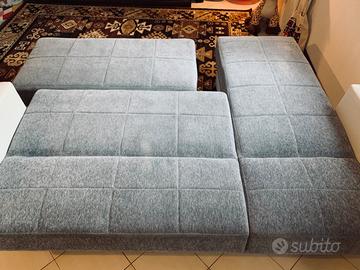 Divano letto con penisola e doppio contenitore Riv