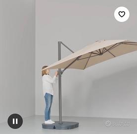 ombrellone seglaro Ikea bianco 330x240