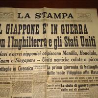 GIORNALE 1941: ATTACCO GIAPPONE A PEARL HARBOR