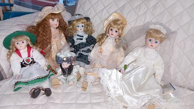 5 Bambole in ceramica