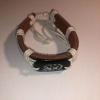 Braccialetto portafortuna con elefante in cordino