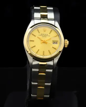 Rolex Oyster Perpetual Date lady steel gold 6916