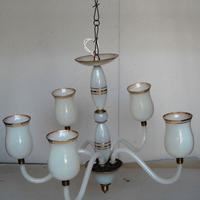 LAMPADARIO VINTAGE 5 LUCI MURANO