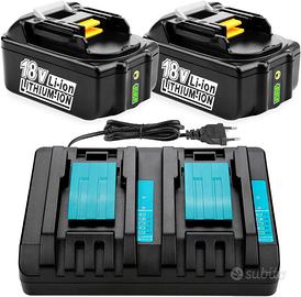 Energup 2 x 18V 5.0Ah Batteria + DC18RD Caricabatt