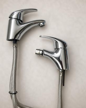 Coppia miscelatori Paffoni lavabo e bidet cromati