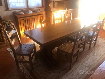 Arredo soggiorno esclusivo rovere massello