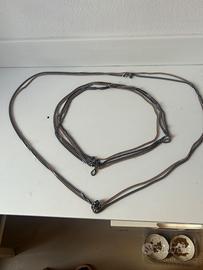 Lotto 2 collane catena nero e oro