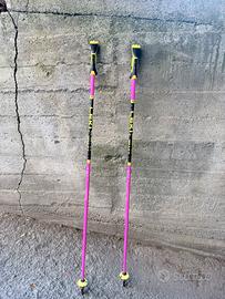Bastoncini Leki misura 120 fucsia e paracolpi leki