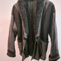 giacca in pelle con imbottitura 