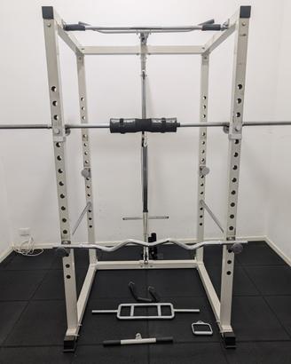 Full rack, pesi e pavimento in gomma