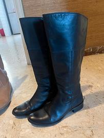 stivali da donna in pelle nera taglia 39
