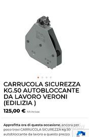 Carrucola autobloccante NUOVA 