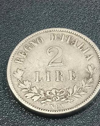 moneta d'argento 2 lire 1863 - Napoli -   