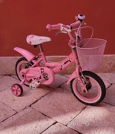 Bici per bambina misura 12 con rotelle 