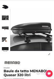 Baule da tetto Menabo piu barre