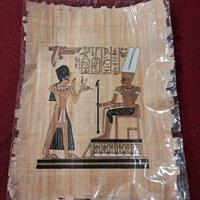 Papiro egiziano dipinto a mano su papiro originale