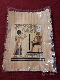 Papiro egiziano dipinto a mano su papiro originale