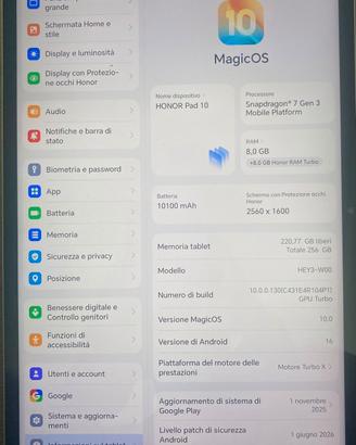 Honor pad 10 12,1" 