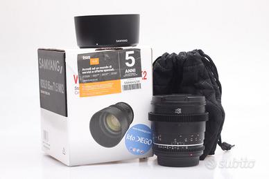 OBIETTIVO SAMYANG VDSLR 85 MM T1.5 MK 2. CANON. 