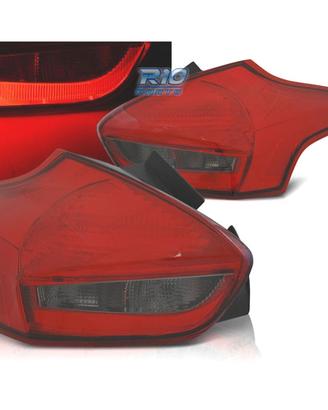 FANALI FORD FOCUS 3 HATCHBACK 14- BAR LED ROSSO AF