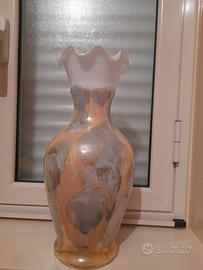 Vaso grande cristallo  dipinto
