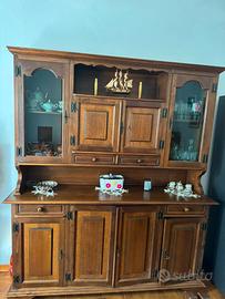 Mobile credenza vetrina stile rustico