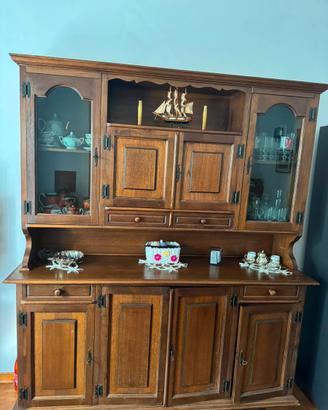 Mobile credenza vetrina stile rustico