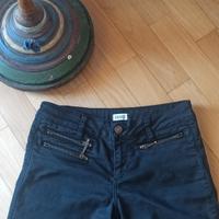 Pantalone Nero Liu Jo Skinny con Zip Rock-Chic