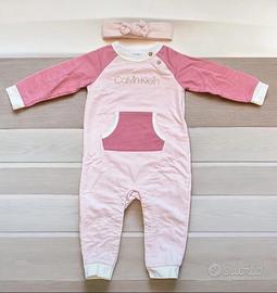 Calvin Klein - Tuta intera bambina rosa - 24 mesi