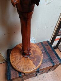 candelabro in noce e ciliegio 