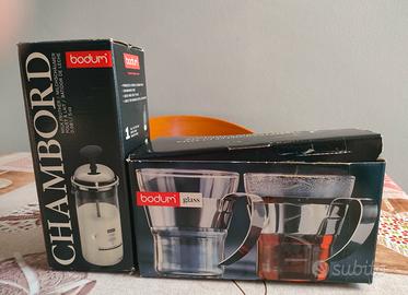 Cappuccinatore +tazze e zuccheriera Bodum.